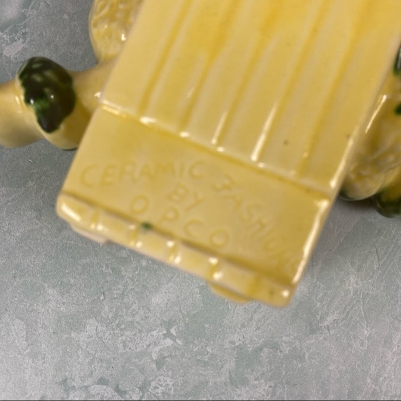 Vintage Ceramic Fashions by OPCO green poodle - Picture 4 of 11